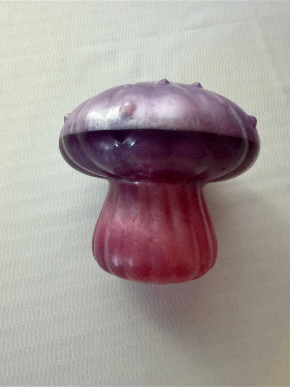 Handmade Decorative Mushroom Sculpture - Purple and Pink
4”x5” - Picture 2 of 3